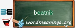 WordMeaning blackboard for beatnik